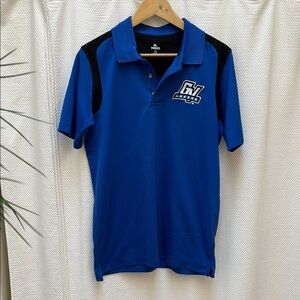 Grand Valley State University GVSU Lakers Vibrant Blue and Black Polo Shirt